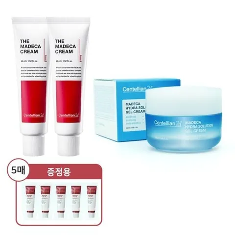 센텔리안24 센텔리안24 더 마데카 크림 50ml 2개   하이드라 솔루션 젤 크림 50ml   시즌5 크림 1ml 5매