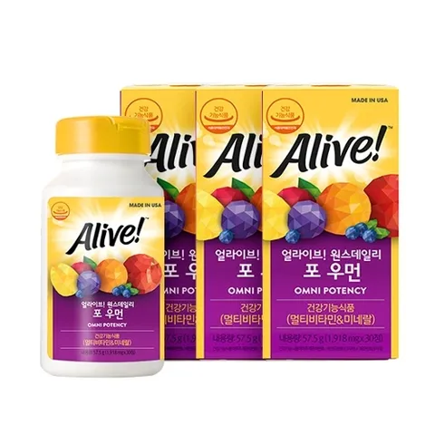 네츄럴라이프얼라이브 얼라이브 원스데일리 포우먼 30정 3병