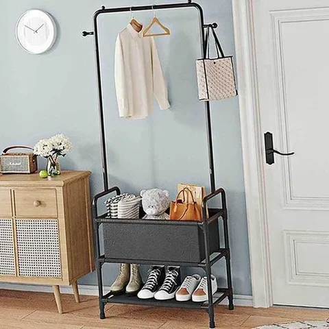 셀러허브 패션 [JHQS808S_4B]블랙 조립식행거 옷걸이행거 틈새행거