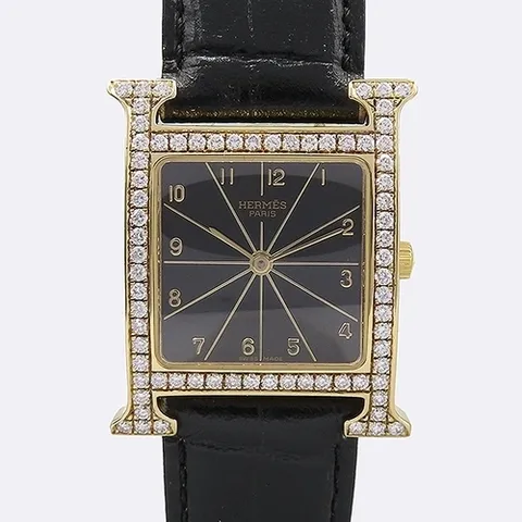 에르메스 고이비토 중고명품 Hermes(에르메스) HH1.586 18K(750) 금통 다이아 베젤 H 아워 남성용 시계