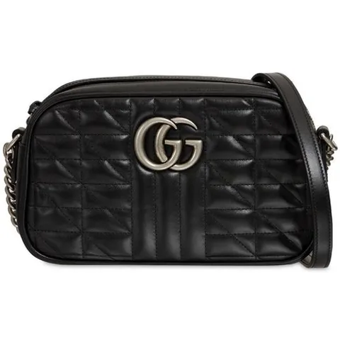 구찌 MARMONT 마몽트 2.0 스몰 퀼팅 카메라 숄더백 블랙 447632 UM8BN