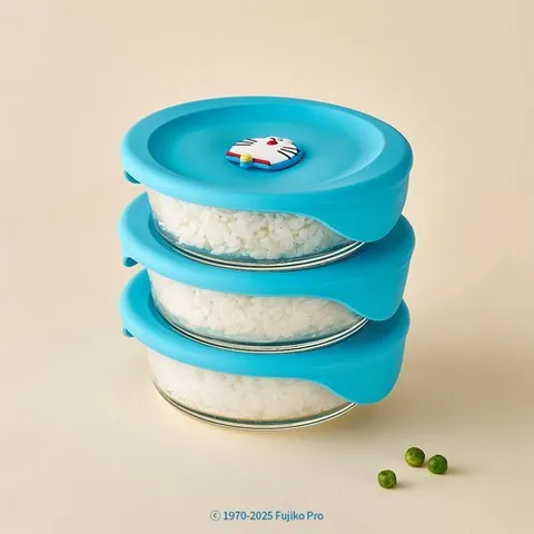 락앤락 도라에몽 냉동밥 용기 355ml 3P  스팀홀 냉동밥 보관용기