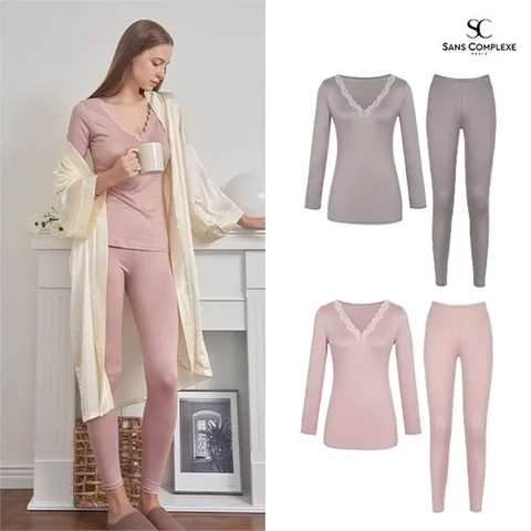 상콤플렉스 상콤플렉스] 여성 소프트 헤븐 컬렉션 동내의 상하의 4종세트