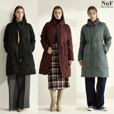 NnF 니트 카라 롱패딩 점퍼_P397787612