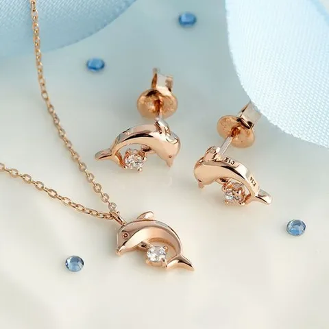 비앤비골드 14K 돌핀 블링 큐빅 주얼리세트 NPS29321