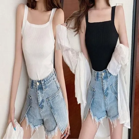 셀러허브 패션 [오노마] ONM 골지 스트랩 민소매 나시 이너 탑 쫀쫀한 슬림핏 (10524666)