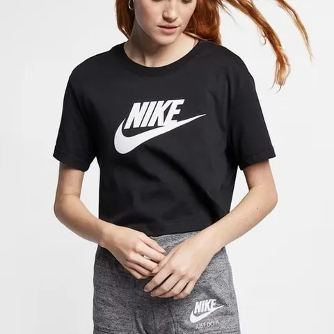 나이키 에센셜 우먼 크롭 티셔츠 B4 BV6176 010_P436147491
