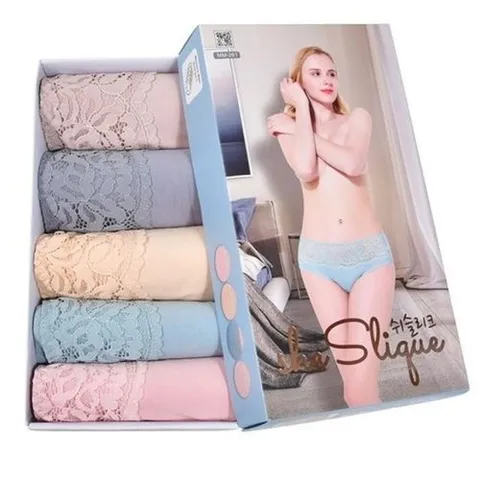 셀러허브 패션 [JHL7P67V_51IA]허리밴딩 플라워 레이스 여성 5매입