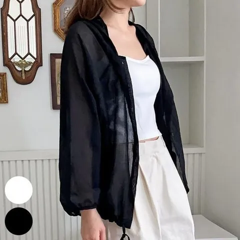 셀러허브 패션 빅사이즈사랑해요 P583L306 여리핏후드끈스냅셔츠 NE (10417721)