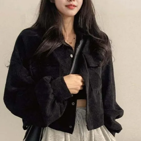 패션플러스 [셀럽하우스] 클래식 TXJU7281 캐주얼 디자인 여자 셔츠겸용 골덴 카라 재킷