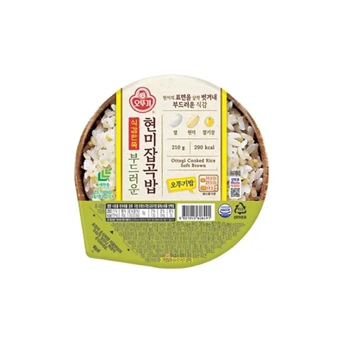 오뚜기 밥 식감만족 부드러운현미잡곡밥 210g x 12입