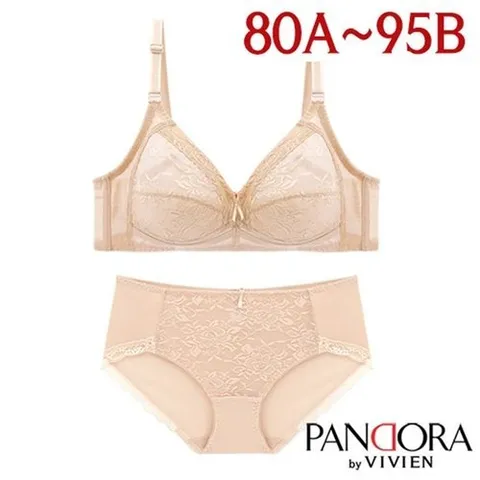 비비안 판도라 80A~95B컵/빅사이즈 노와이어 보정마담브라팬티2종PB7073_P035799453