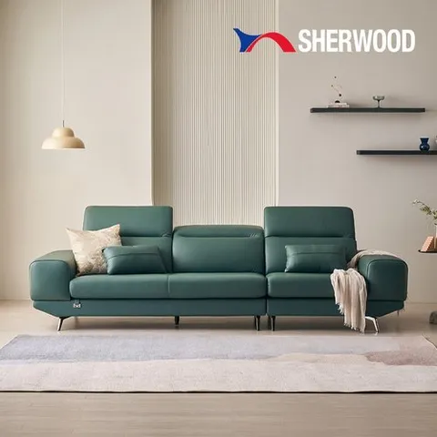 쉐우드가구 말로 3.5인용 이태리 천연통가죽 소가죽 헤드틸팅 기능성 소파