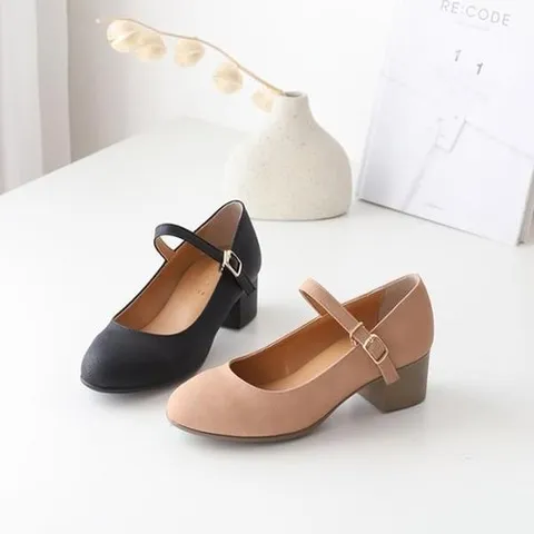비비핑크 DV0431 여성 메리제인 미들힐 메리제인 플랫 정장구두_P319445710