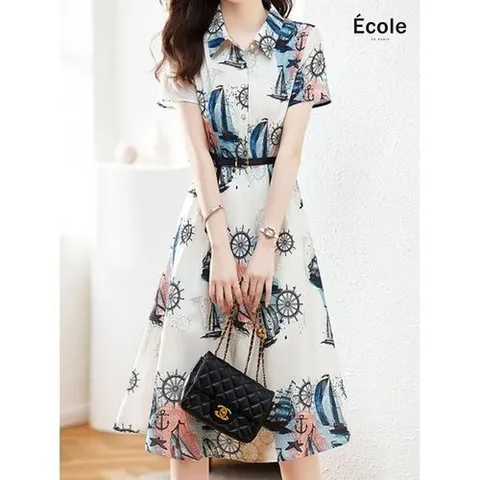 에꼴드파리 마린 패턴 원피스F26WOB007Z_P324593539