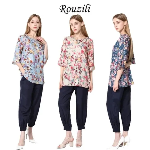 마르조 로질리]리프 레이온 블라우스