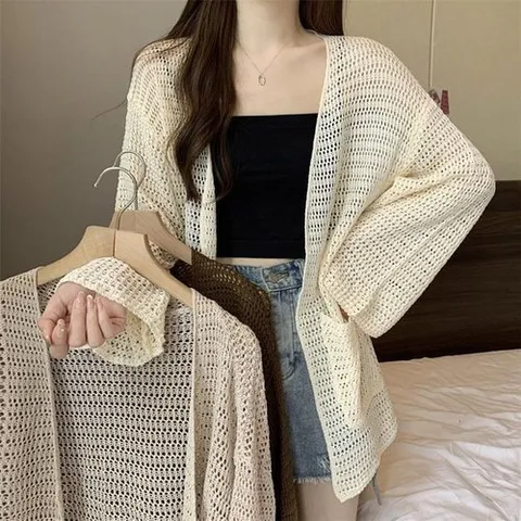 셀러허브 패션 [오노마] ONM 가디건 노버튼 브이넥디자인 스타일리시 펀칭 (41017297)
