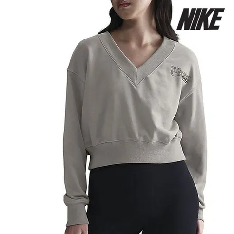 나이키 여성용 크롭티 /a2- HV4857-009 / 우먼스 피닉스 플리스 오버사이즈 브이넥 크롭 탑_P415127919