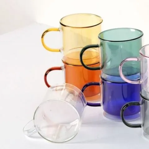기타 글라스 머그컵 5color 물컵 찻잔 이중유리 홈카페-WB6217C