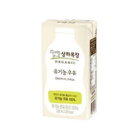 셀러허브 식품 상하목장 유기농 우유 200ml x 48개 (36118567)