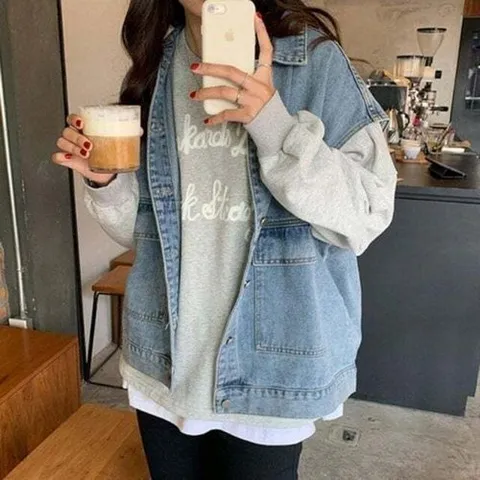 패션플러스 [셀럽하우스] 데님 FHZP5078 여자 캐주얼 간절기 베스트 필수템 봄 가을 청