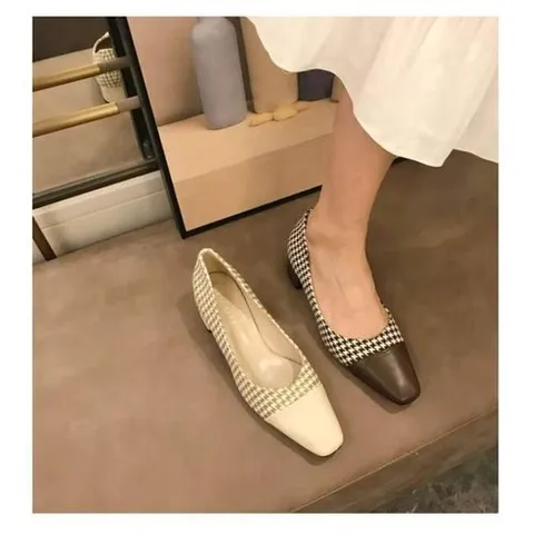 셀러허브 패션 A02 패브릭소재 샥스킨 무늬 여성구두 펌프스 (7470618A)