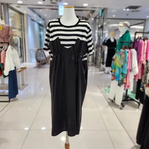 르니앤맥코이 스트라이프 배색 스트링 원피스 (ML06OP722)