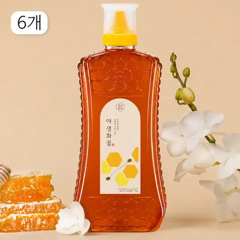 청년벌집 야생화꿀 2kg x 6개 천연벌꿀 자연벌꿀 토종꿀