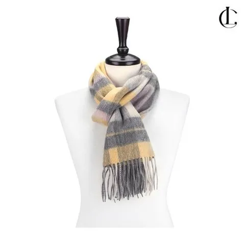 엘케이트 여자 울100 머플러 겨울 체크 커플 따뜻한 목도리 LDRM002