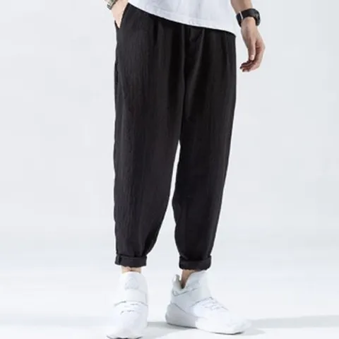 기타 린넨바지 남자 허리밴딩 린넨 팬츠 DS-BB064