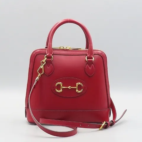 구찌 고이비토 중고명품 Gucci(구찌) 621220 레드 레더 홀스빗 1955 스몰 탑 핸들백 + 숄더스트랩