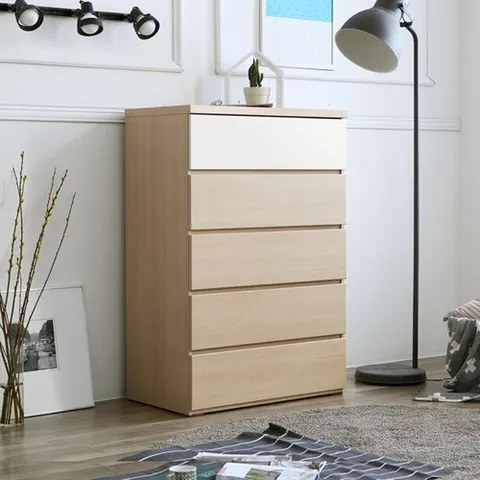 텐스페이스 아르메 콤비 와이드 5단 서랍장 (속깊은 대형 수납장 화장대 ) (수도권무배)