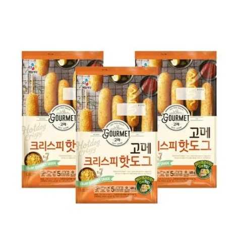 셀러허브 식품 고메 크리스피 핫도그 400g (냉동) 3개