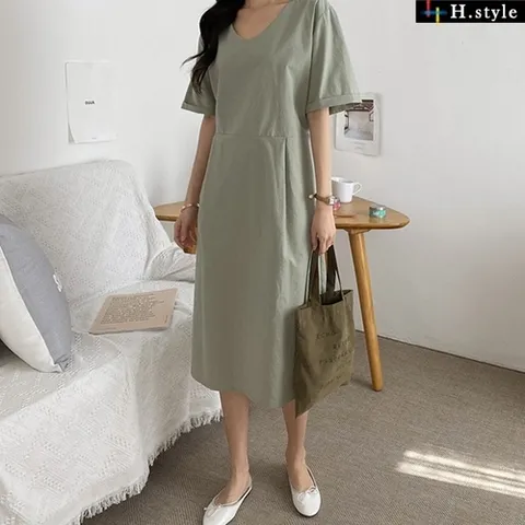H스타일DK네이버린넨OPS/봄/여름/마원피스/반팔/루즈핏_P321722233