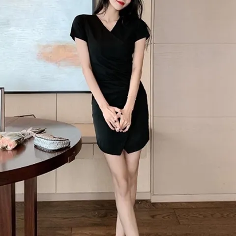 기타 여름원피스 청담동며느리룩 패션 청담동룩 여성 출근룩 블랙