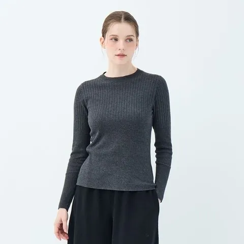 UNIT 캐시미어 블렌디드 포피 크루넥 풀오버 UFKKCN311N-D/GREY_P404398026