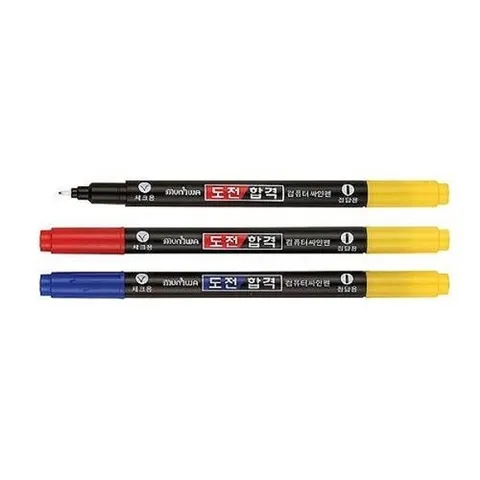 기타 문화)도전합격싸인펜(흑+적 12개입)_WF4D031