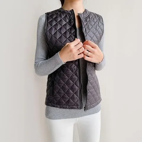 르찌나 여성 경량 패딩 가을 겨울 누빔 조끼 베스트 에이바_P328139401