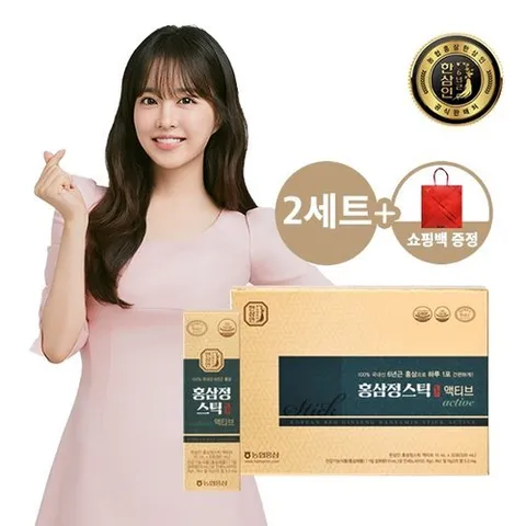 한삼인 [농협홍삼]한삼인 홍삼정스틱 액티브 10mlx32포 2세트+쇼핑백