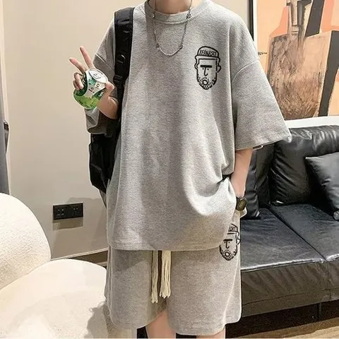 셀러허브 패션 [QNVU47X4_58]편한 반팔 반바지 오버핏반팔티 세트