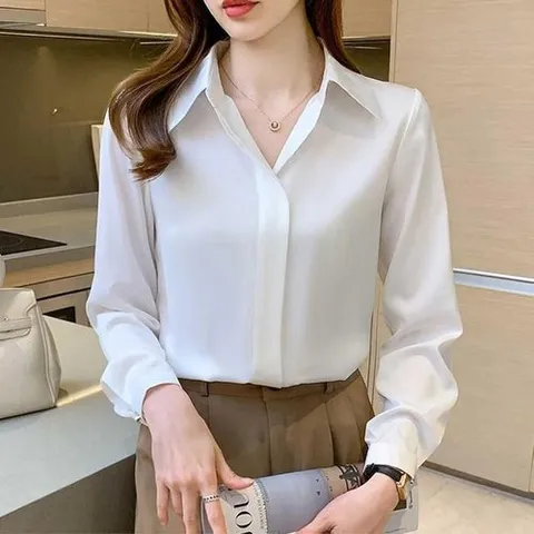 셀러허브 패션 [오노마] ONM 여자 하객룩 패션 흰 블라우스 셔츠 코디