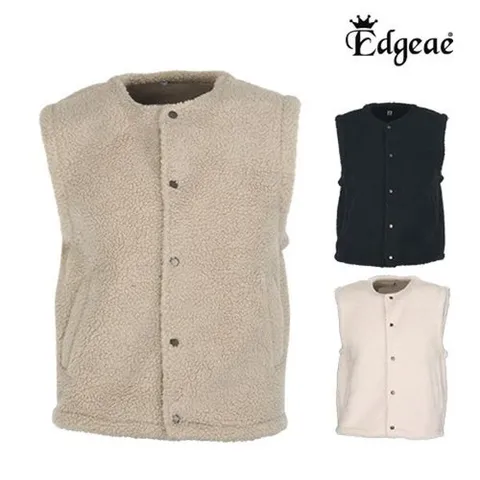 T&D 엣지애 공용 뽀글 양털 똑딱 단추 조끼 MCVRR8010W1_P314025471