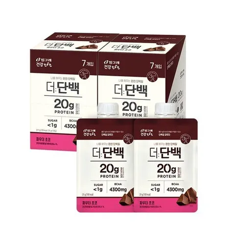 빙그레 더단백 파우더 초코 31g 14개(7개입x2개) / 단백질 쉐이크
