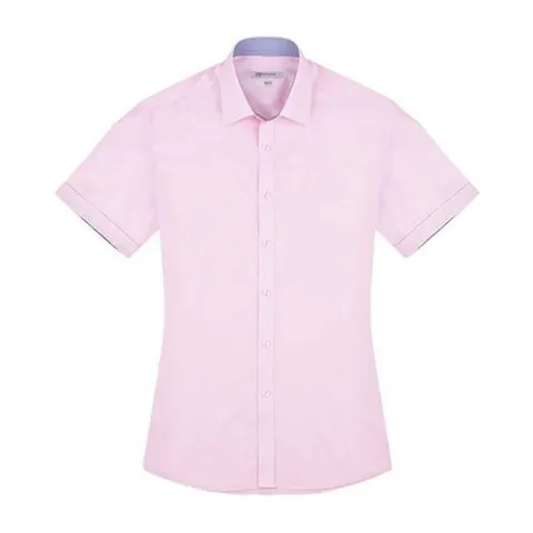 셀러허브 패션 [QN008099_56]슬림핏 반팔셔츠 분홍셔츠 기본 와이셔츠