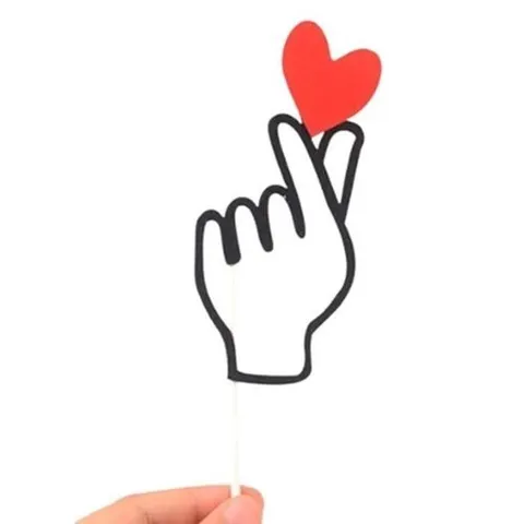 셀러허브 패션 생일 만삭촬영 기념일 촬영용 우정 하트토퍼