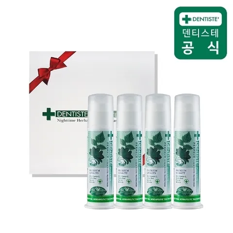 덴티스테 4P 선물세트 플러스화이트 펌프 170g 4입