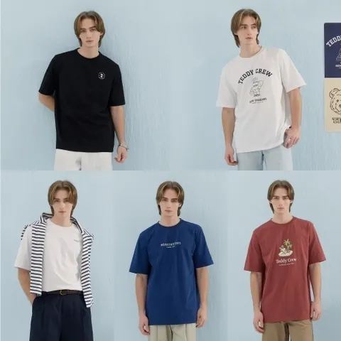 테디크루 남성 반팔라운드티셔츠 1종 (T25M-1)