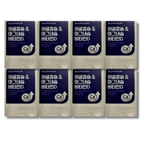 기타브랜드 뉴트리원 어골칼슘 마그네슘 비타민D 1000mg x 60정 8박스_P413182521