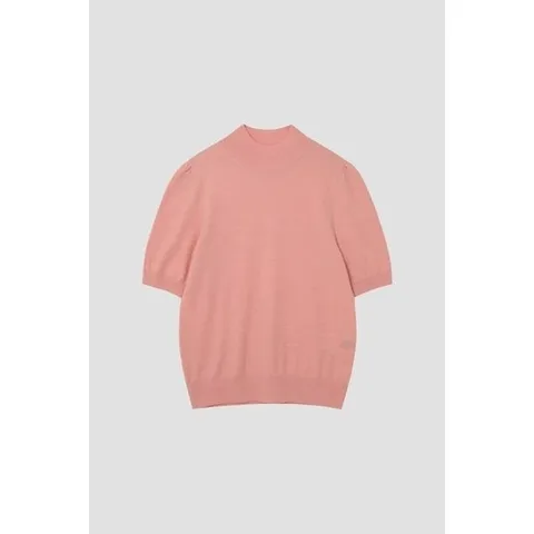 UNIT 알파카 혼방 모크넥 퍼프 소매 니트 풀오버 _P369329678