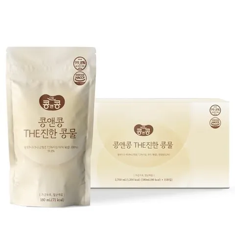 기타 콩앤콩  더진한 콩물 180ml x 30팩 /콩국수용 국산콩
